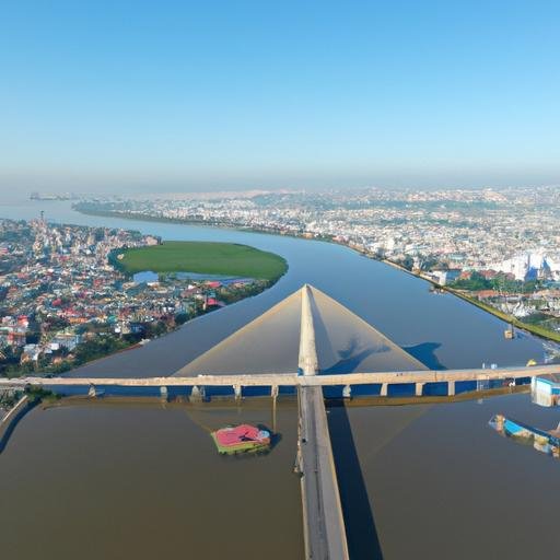 Tầm nhìn từ trên cao của cây cầu Phan Văn Hớn nổi tiếng tại Quận 12