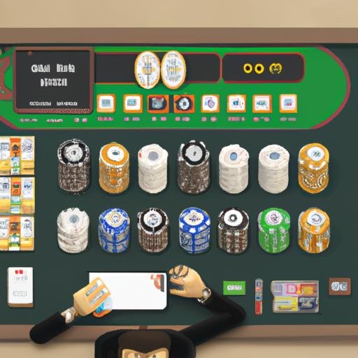 Góc nhìn từ trên xuống của một bàn chơi Big Boss Club iOS với những đống viên bài và một máy chia bài.