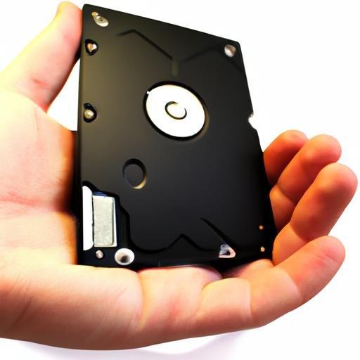 Một bàn tay cầm ổ cứng di động Toshiba