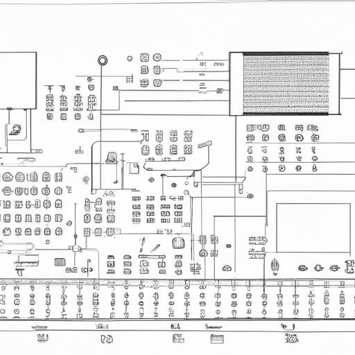 Bản vẽ kỹ thuật của một mạch điện với các linh kiện và kết nối.