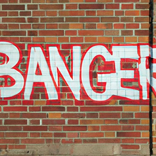 Ảnh banner với từ 'banger' được viết bằng font graffiti trên tường gạch