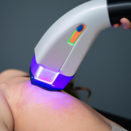 Bệnh nhân đang nhận liệu pháp laser trên lưng