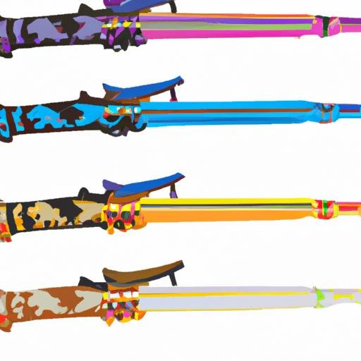 Bộ sưu tập các loại súng trong Truy Kích với nhiều màu sắc khác nhau.