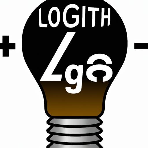 Bóng đèn có hình ảnh ký hiệu toán học của phương trình logarit.