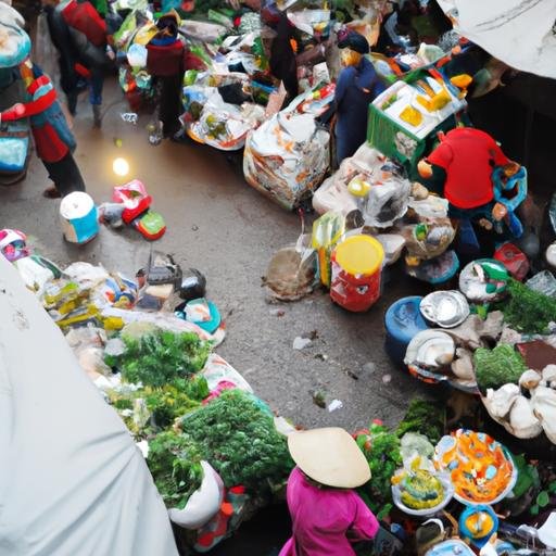 Chợ đông đúc bán các mặt hàng tươi sống và đồ ăn vặt nổi tiếng tại Phan Văn Hớn Quận 12
