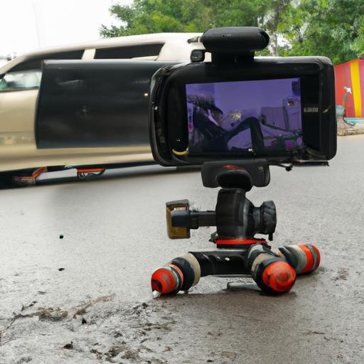 Camera hành trình kết nối điện thoại ghi lại cảnh va chạm giao thông.