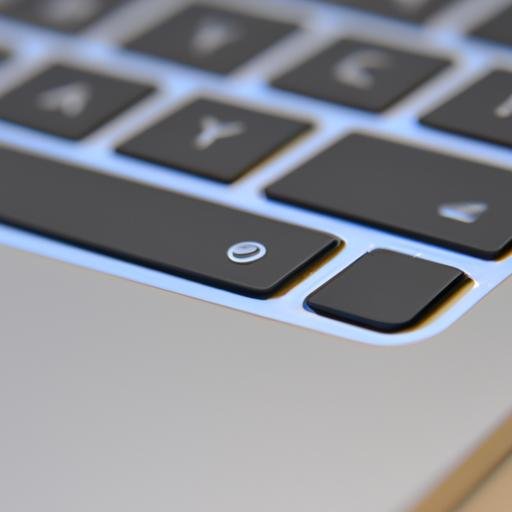 Chụp cận cảnh bàn phím của MacBook Pro 2017 non-touch bar.