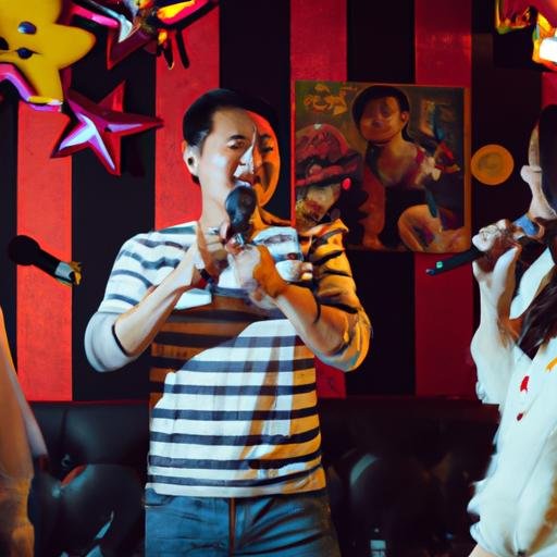 Cảnh trong một quán karaoke trong 5S Online Tập 400.