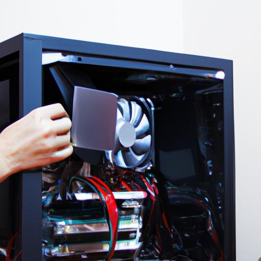 Một người cập nhật driver card đồ hoạ trên máy tính.