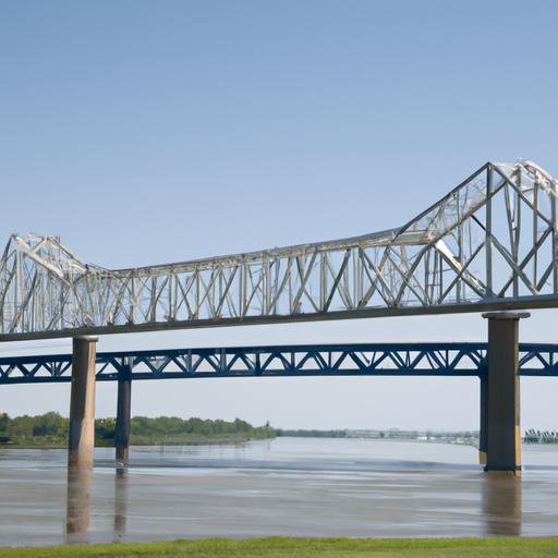Hình ảnh cây cầu bắc qua một con sông rộng