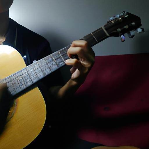 dang ngoi choi guitar va hat nhac ket thuc khong vui