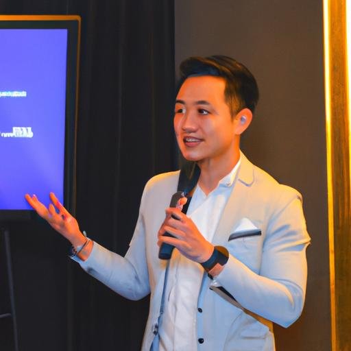Daniel Phu tại lễ ra mắt sản phẩm công nghệ mới