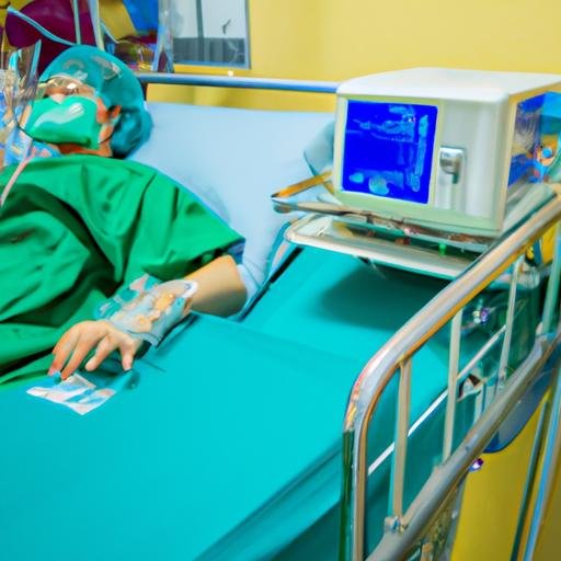 Bệnh nhân đang được điều trị với thiết bị y tế hiện đại tại Bệnh viện Long Xuyên.