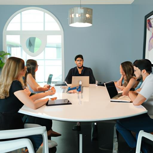 Đội ngũ tiếp thị số quanh bàn phân tích dữ liệu lưu lượng truy cập trang web