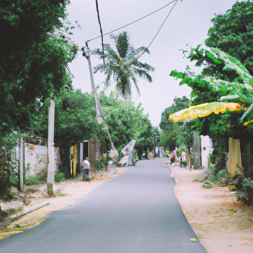 Đường nông thôn điển hình tại Xã Đất Cuốc