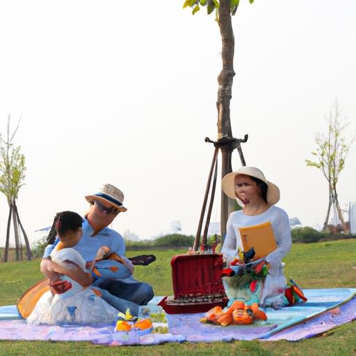 Một gia đình vui chơi, ăn uống và tận hưởng không khí trong lành cuối tuần tại 129 bà huyện thanh quan.