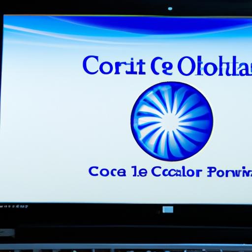 Màn hình laptop hiển thị quá trình cài đặt Corel 12