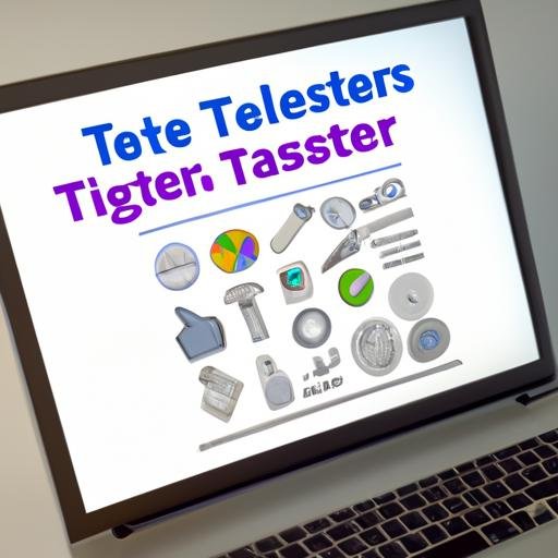 Màn hình laptop hiện thị trang web của khóa học tester miễn phí với danh sách các công cụ kiểm thử đề xuất