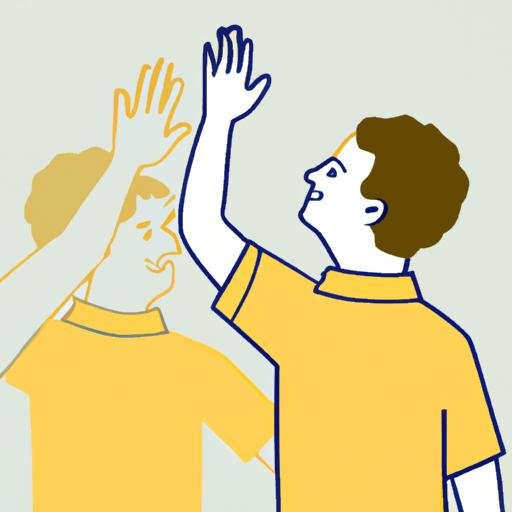 Người cử động tay để vỗ tay chính mình, ăn mừng thành tựu của mình.
