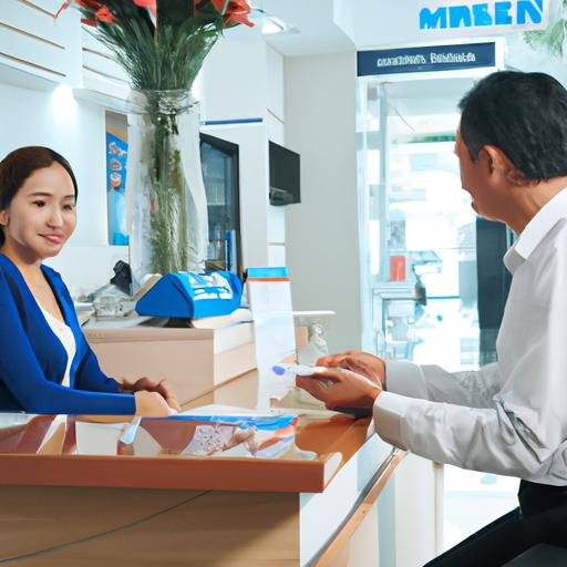 Nhân viên ngân hàng giải thích về phí độ