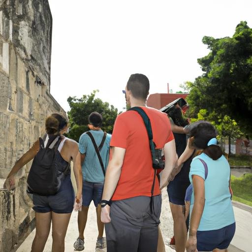 Nhóm học sinh tham quan di tích liên quan đến cách mạng Tháng Tám