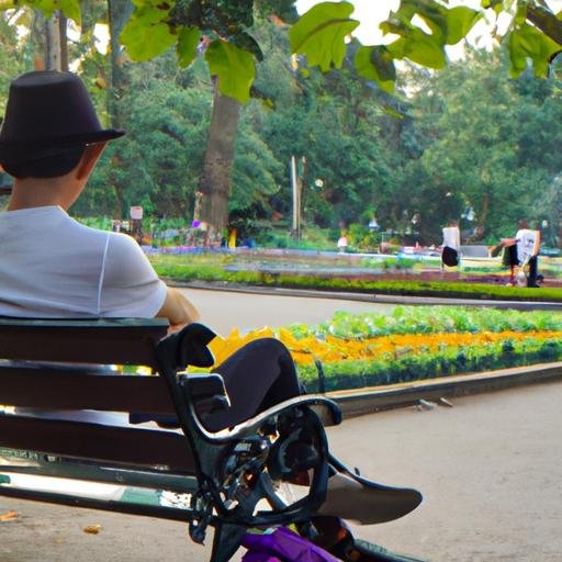person relaxed listening to cach im lang in park