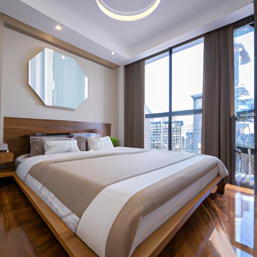 Phòng ngủ rộng rãi trong căn hộ Thủ Đức với thiết kế tối giản và đầy đủ ánh sáng tự nhiên.