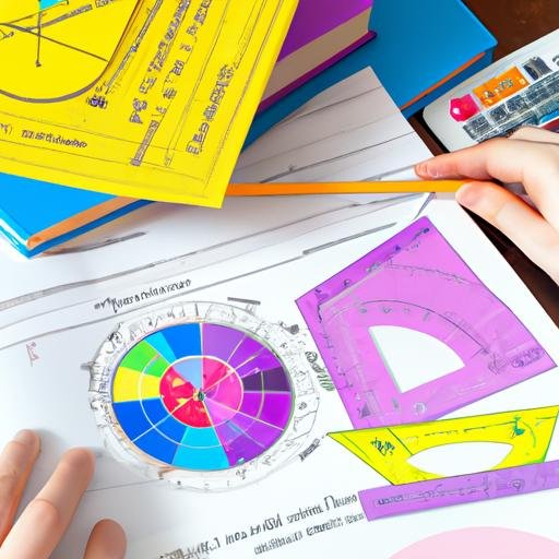 Sinh viên học hình học trong sách giáo khoa Toán của Mỹ có đồ họa và biểu đồ sắc màu