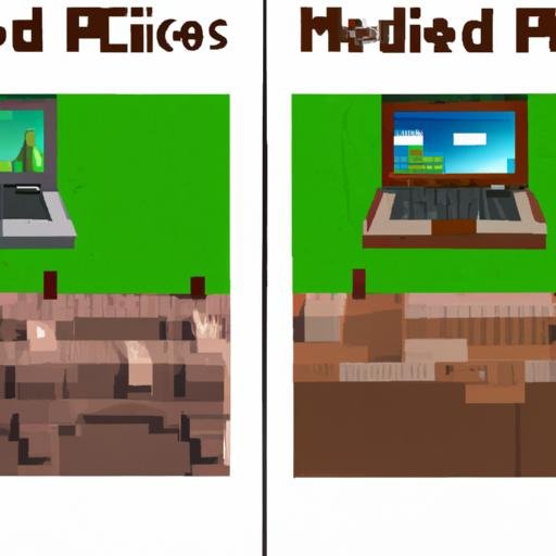 So sánh chơi Minecraft PE với và không có mod trên laptop