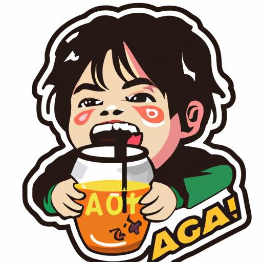 Sticker zalo độc với nhân vật hoạt hình uống trà sữa