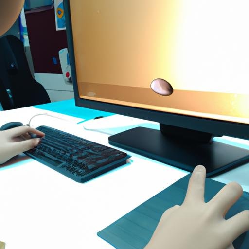 Người đang tạo slide chào mừng bằng máy tính.