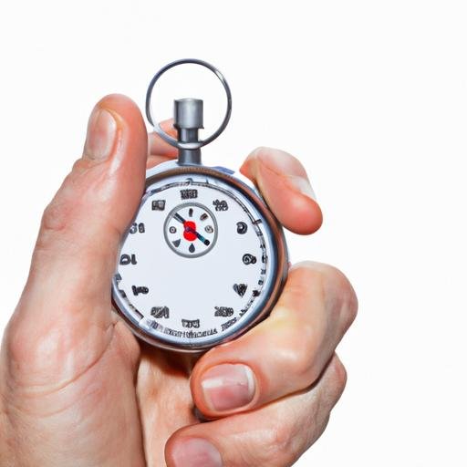 Một tay cầm đồng hồ bấm để đo lường throughput