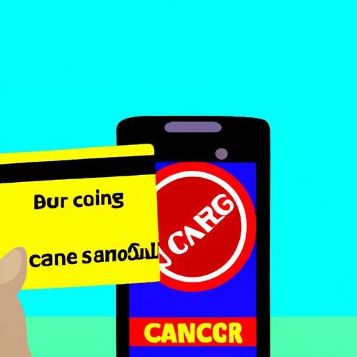 Tay cầm thẻ tín dụng và điện thoại với thông báo cảnh báo trên màn hình.