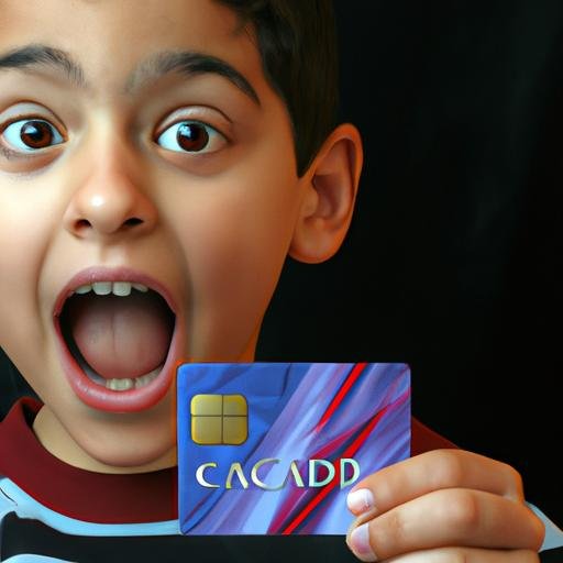 Trẻ em cầm thẻ tín dụng mới của mình với niềm hào hứng