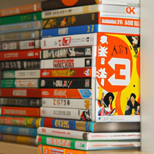 Một kệ sách đầy những nhà xuất bản và bộ truyện tranh manga đa dạng bao gồm 'Sách vẽ truyện tranh phong cách Nhật Bản'.