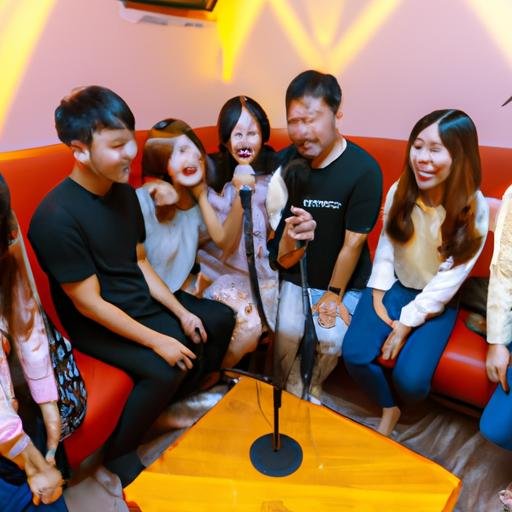 Nhóm bạn thân vui chơi hát karaoke trong phòng riêng tại một quán karaoke nổi tiếng trên đường 9 Lê Thánh Tôn.