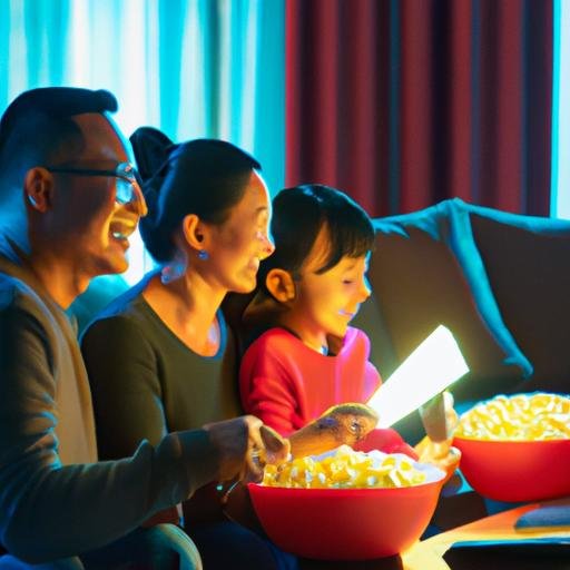 Xem Phim Đảo Hải Tặc trọn bộ cùng gia đình với bát popcorn trên bàn