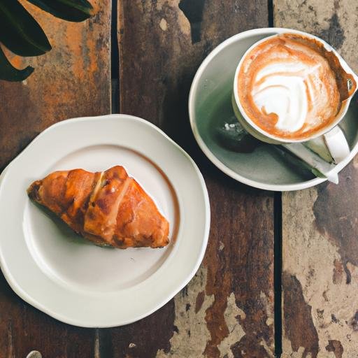 Ăn sáng với croissant và cappuccino thơm ngon tại Karofi Đà Nẵng