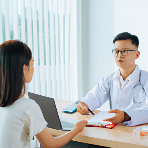 Bác sĩ thảo luận về vấn đề sức khỏe với bệnh nhân tại Trung Tâm Y Tế Huyện Phú Tân