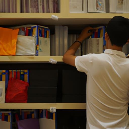 Nhân viên cửa hàng sách sắp xếp kệ sách các cuốn sách bán chạy nhất Việt Nam.