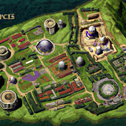 Một bức ảnh chụp màn hình của căn cứ của một nền văn hóa trong Age of Empires 1.0 c, với các cấu trúc và đơn vị quân sự