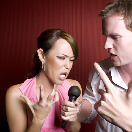 Một cặp đôi tranh cãi quyết liệt trong lúc hát karaoke.