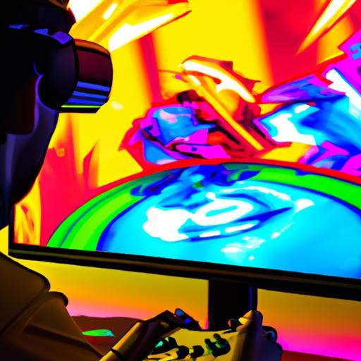 Game thủ chơi game trên màn hình SyncMaster SA10 với màu sắc sống động.