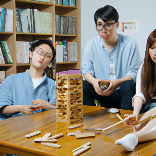 Nhóm học sinh nghỉ ngơi và chơi Choi Yi sau giờ học
