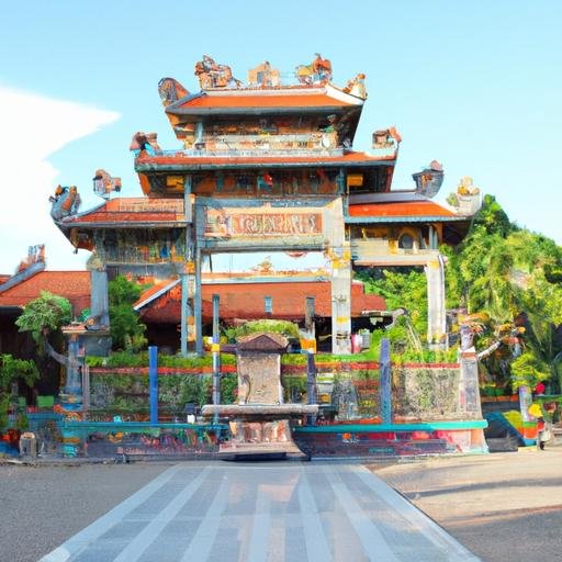 Ngôi chùa thanh bình và tĩnh lặng ở Phường Phước Bình với kiến trúc truyền thống và những trang trí đầy màu sắc.
