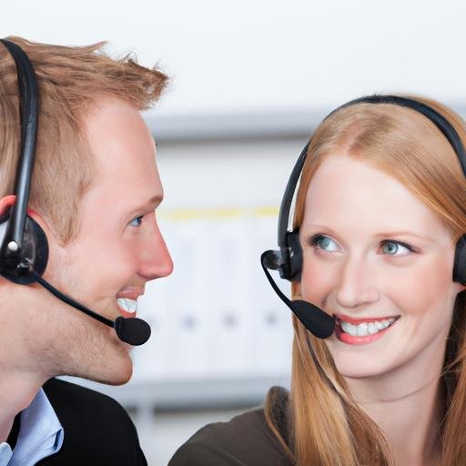 Chân dung một chuyên gia IT support đang đeo tai nghe làm việc với khách hàng