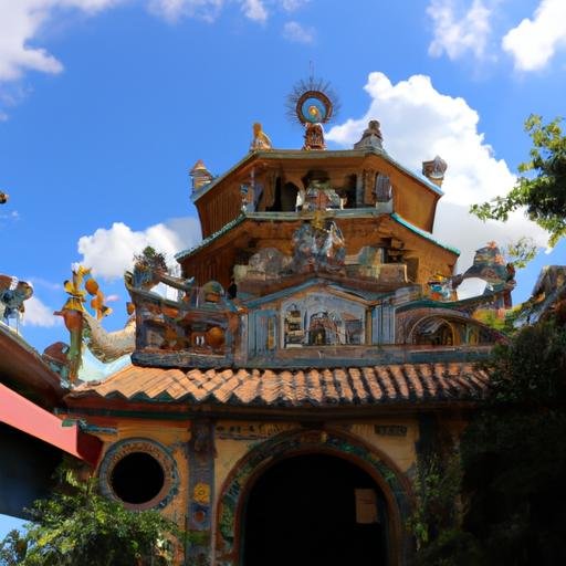 Ngôi đền thờ mang phong cách truyền thống Việt Nam ở Tiền Giang