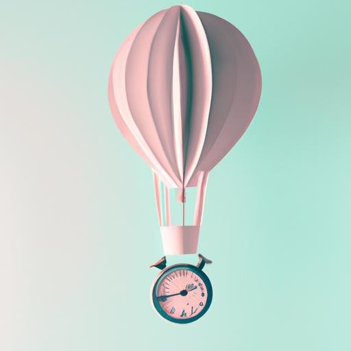 Đồng hồ giấy hình khinh khí cầu với màu pastel