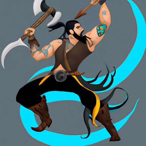 Draven Draven với chiếc rìu quay điệu nổi tiếng của mình.