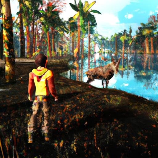 Nhân vật chơi đang săn thú trong Far Cry 3